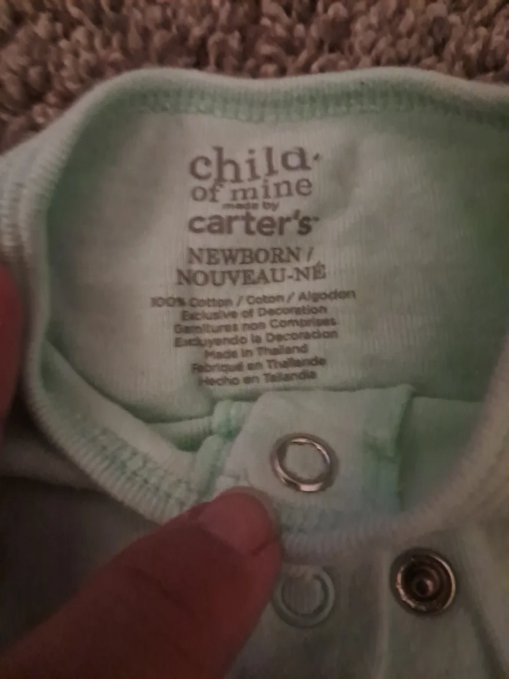 Carter's Gray & Mint Baby Outfit Set